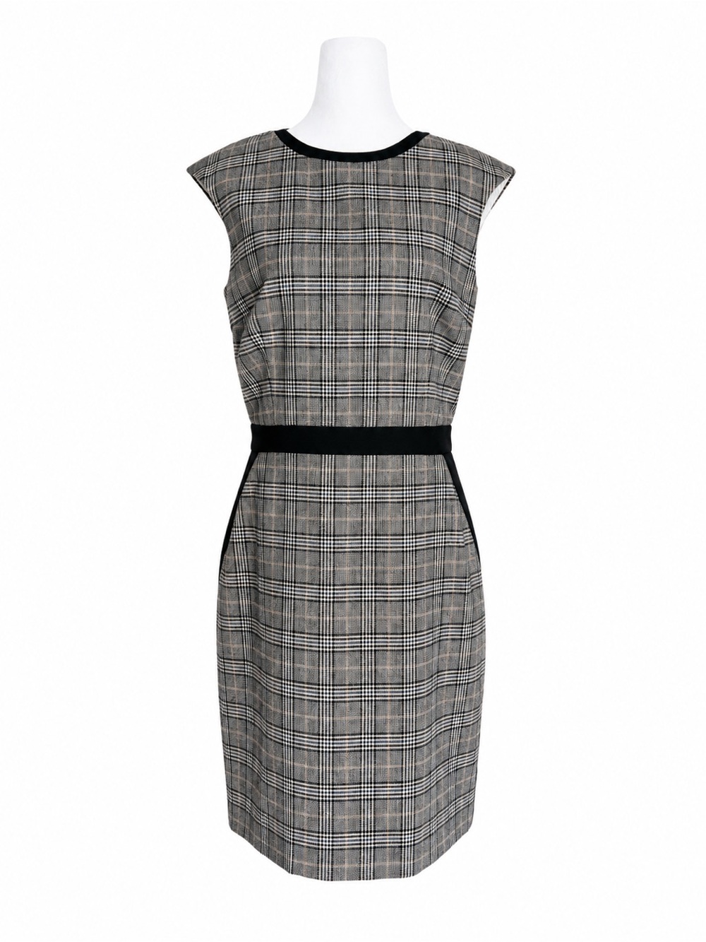 Brooks‎ Brothers Red Fleece Women 8 Plaid Colorblock Sheath Dress Wear to Work